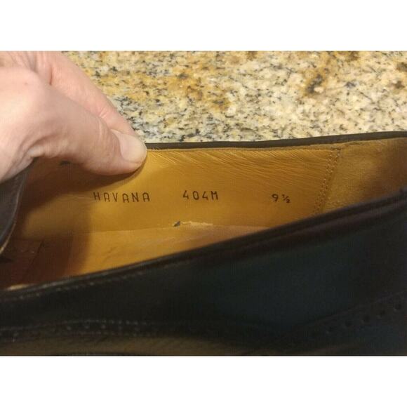 MEZLAN HAVANA MENS TASSLE LOAFER DRESS SHOES SIZE 9.5 M CAP TOE LEATHER BLACK - Picture 11 of 12